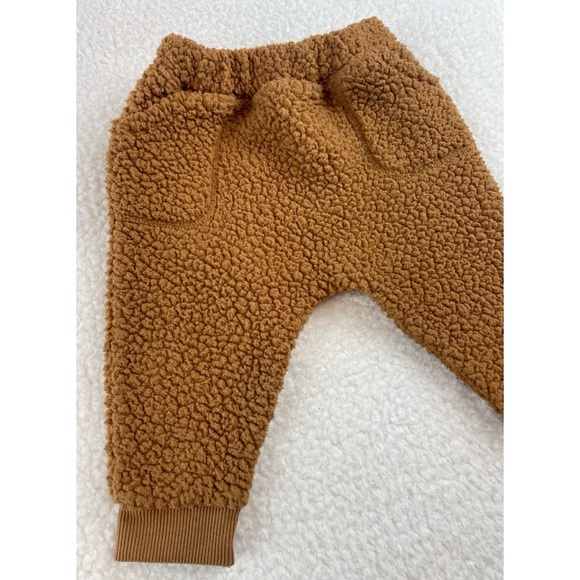 OLD NAVY • Tan/Brown Teddy Sherpa Fleece Jogger Pants - Picture 3 of 8